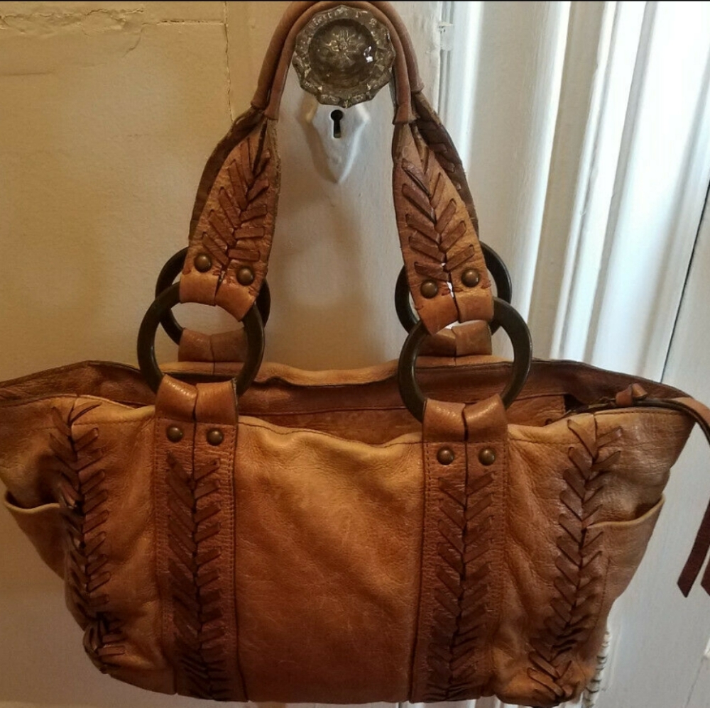 JESSICA SIMPSON Rare Brown Dawson Large Bag/Tote